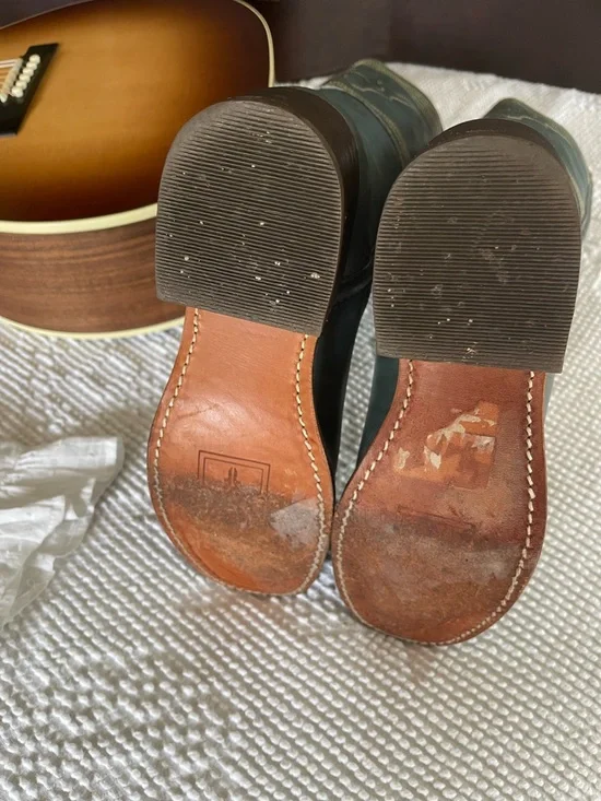 FRYE | Stitched Blue Campus Boots - Picture 6 of 8